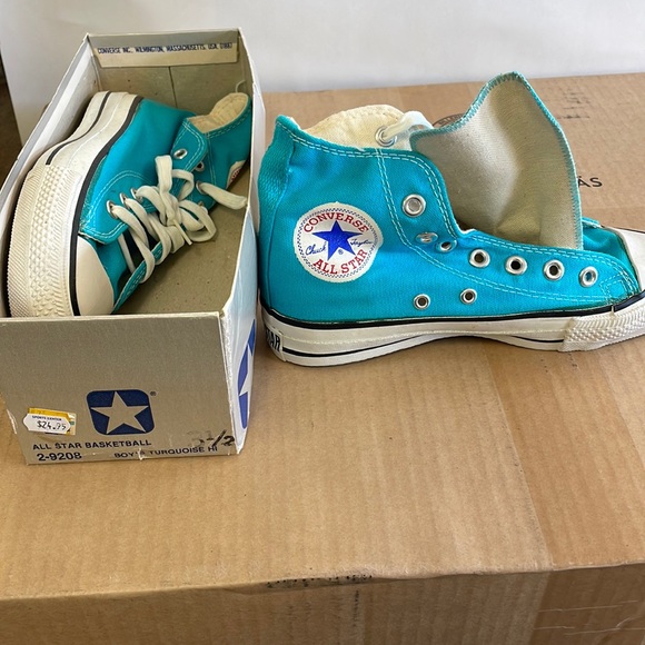Converse Shoes - Womens Vintage Turqouise High Tops Size 5.5